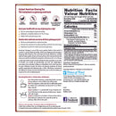 The back panel of Prince of Peace American Ginseng Instant Tea with a Nutrition Facts Table and ingredient list.