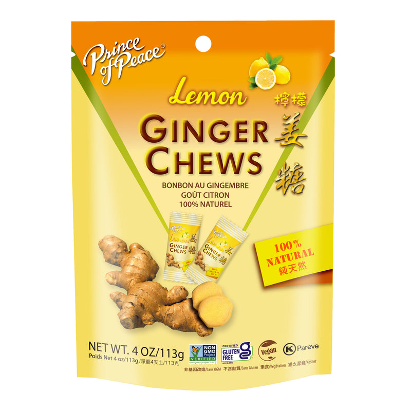 Prince of Peace Ginger Candy (Chews) With Lemon, 4oz
