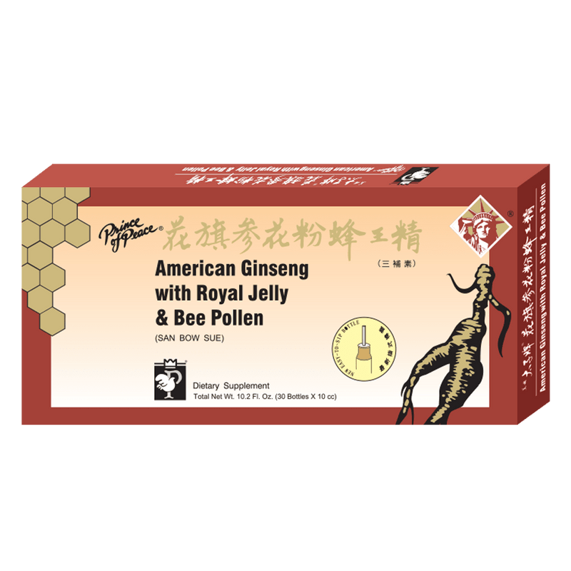 Prince of Peace American Ginseng Extract w/ Royal Jelly & Bee Pollen box.