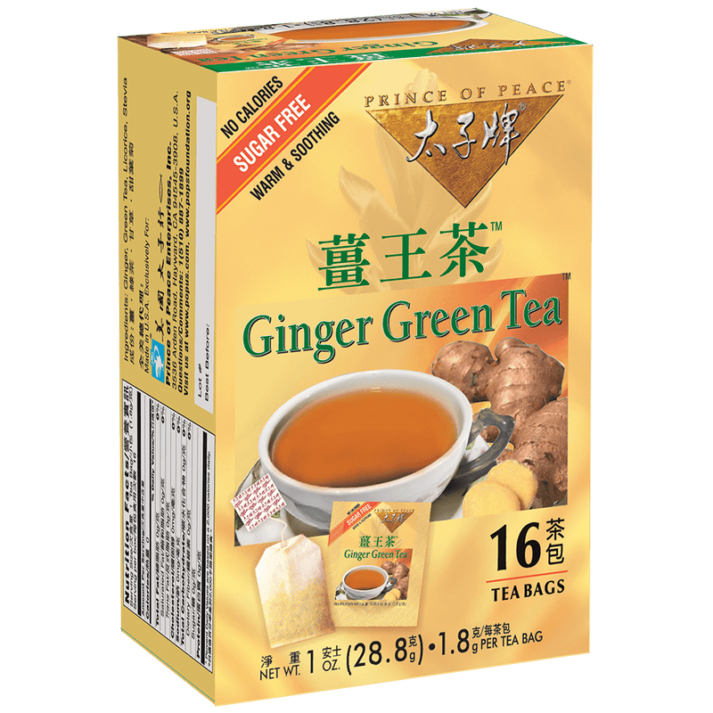 Prince of Peace Ginger Green Tea, 16 tea bags