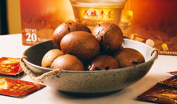 American Ginseng Tea Eggs with Prince of Peace American Ginseng tea bags.
