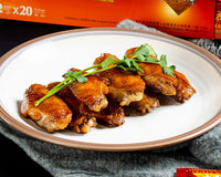 Honey Ginseng Chicken Wings with Prince of Peace American Ginseng tea.