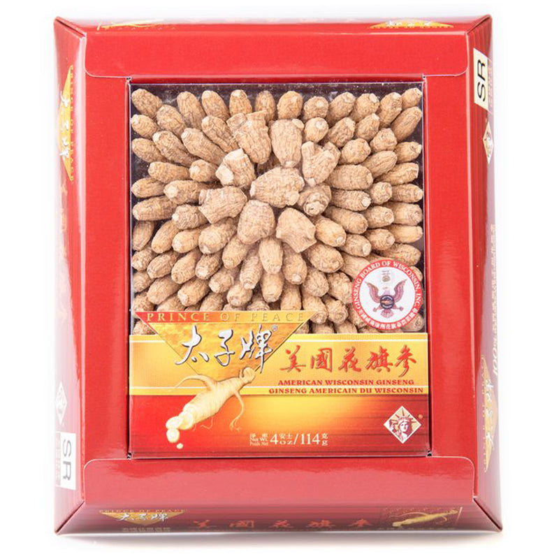 Prince of Peace Wisconsin American Ginseng Short Round Roots, 4oz