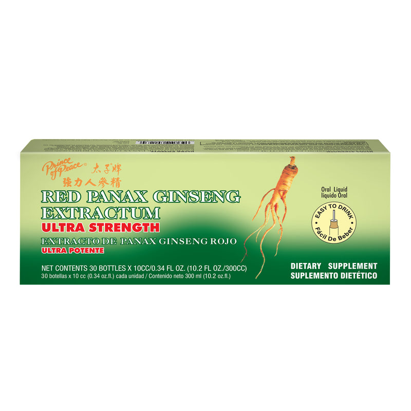 A package of Prince of Peace Ultra Red Panax Ginseng Extractum, 30x10cc