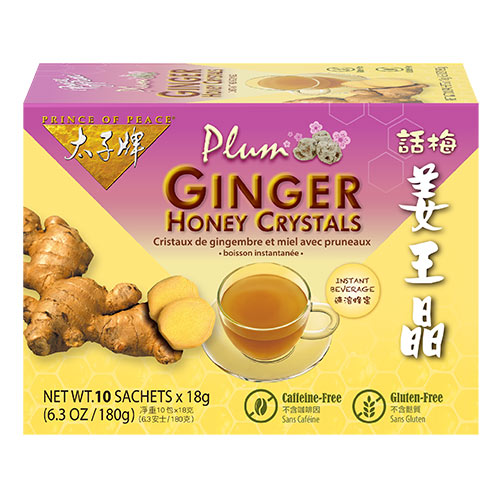 Prince of Peace Instant Plum Ginger Honey Crystals, 10 sachets