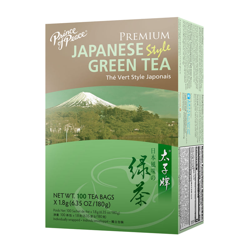 A package of Prince of Peace Premium Japanese Style Green Tea, 100 tea bags