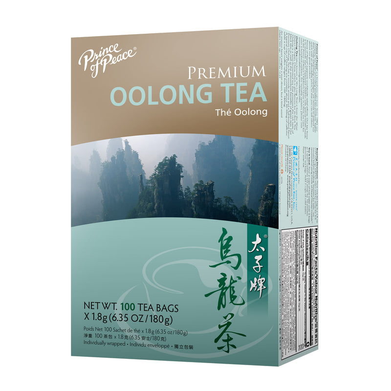 A package of Prince of Peace Premium Oolong Tea, 100 tea bags