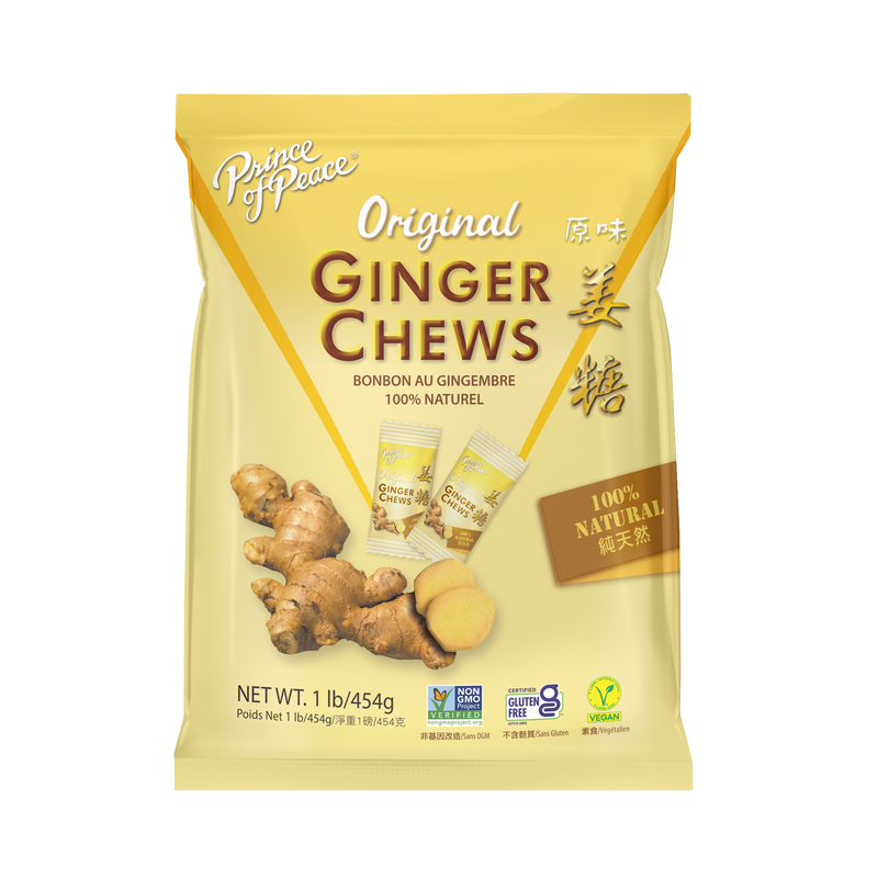 A package of Prince of Peace Ginger Candy (Chews), Original, 1lb