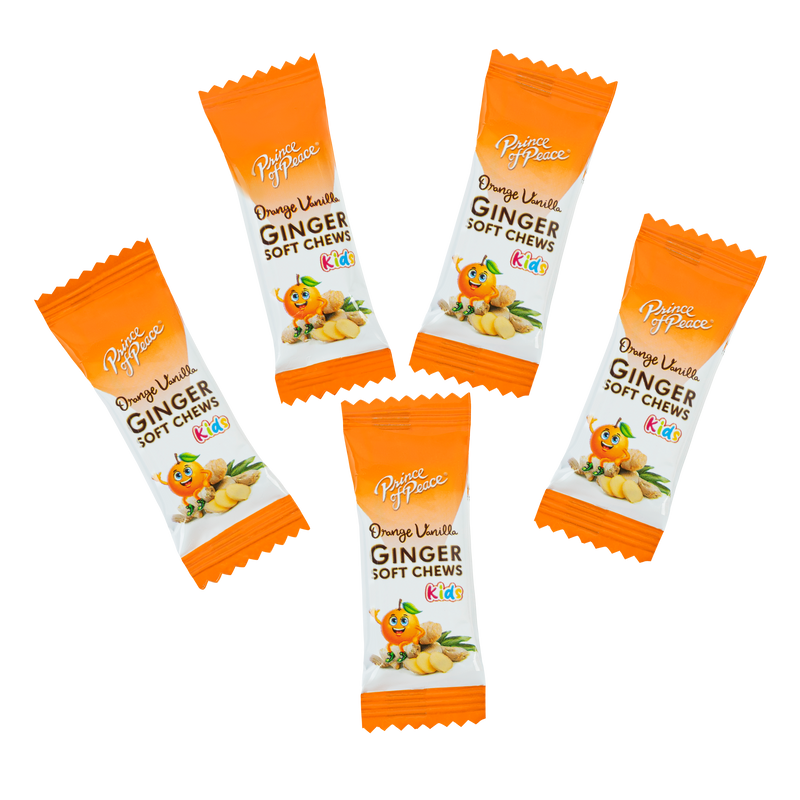 Prince of Peace Ginger Soft Chews for Kids with Orange Vanilla