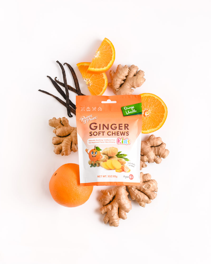 Prince of Peace Ginger Soft Chews for Kids with Orange Vanilla
