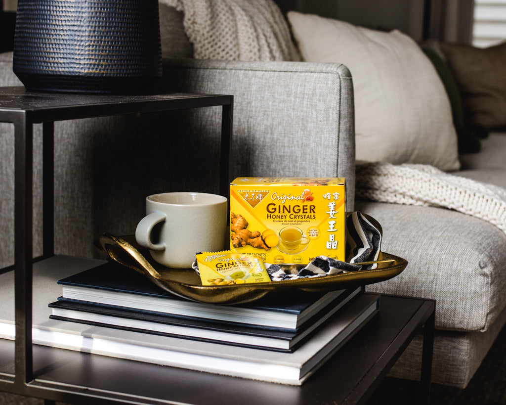 2 Bags Ginger Honey Crystals Instant Tea By Prince Of Peace - 60 Sachets Total, Caffeine Free, Newest Product