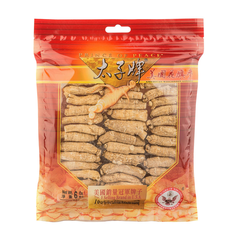 A package of Prince of Peace Wisconsin American Ginseng Medium Roots, 6 oz