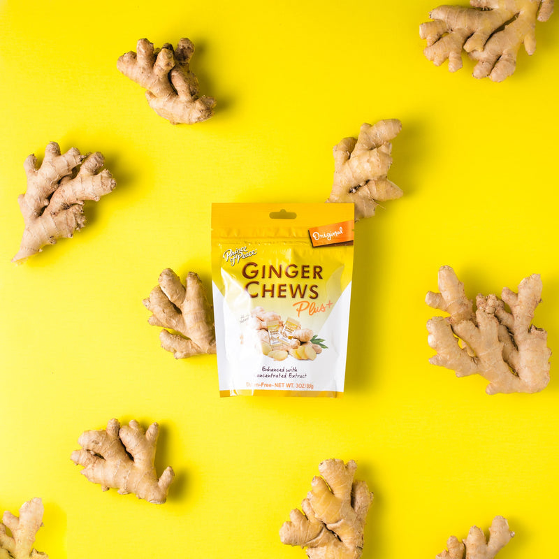 Prince of Peace Ginger Chews Plus+, Original, 3oz with gingers.