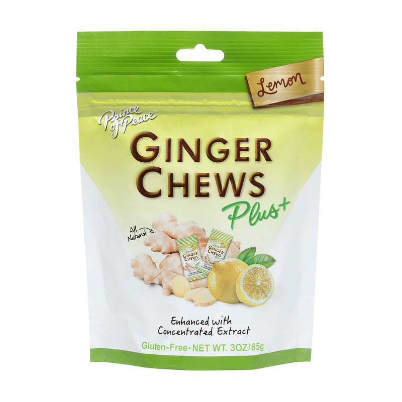 Prince of Peace Ginger Chews Plus+, Lemon, 3oz