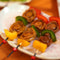 On Kee abalone BBQ with sweet peppers skewers.