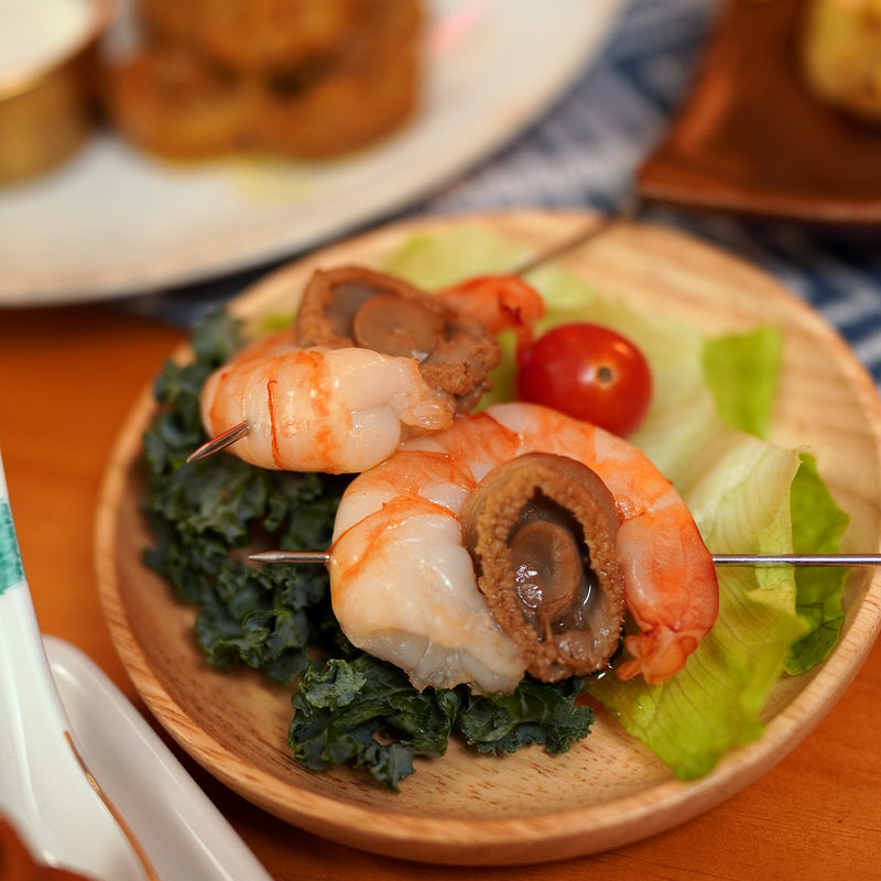 On Kee abalone with shrimps.