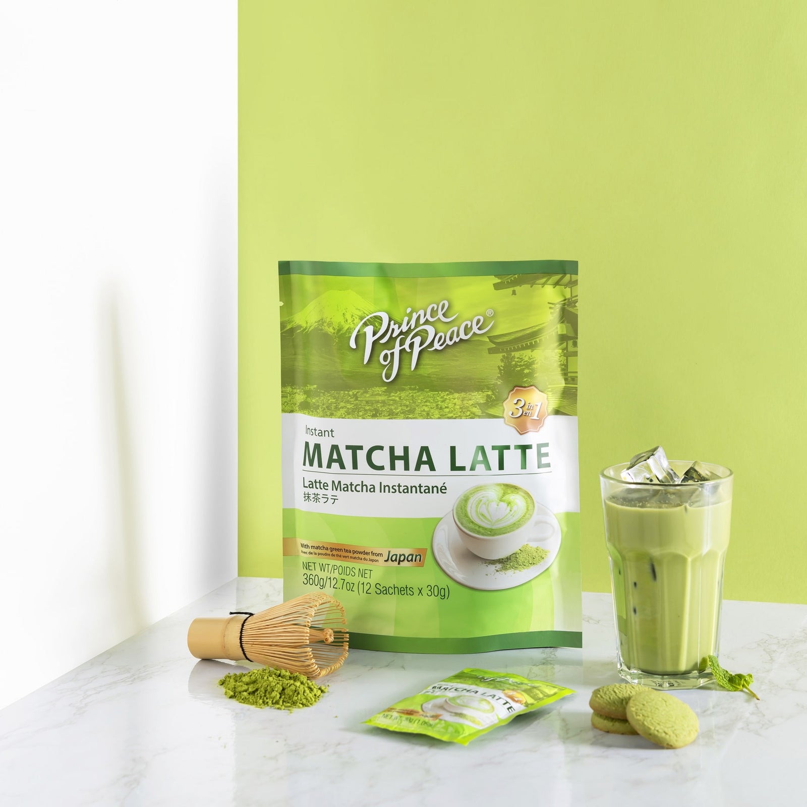 Prince of Peace 3-in-1 Instant Matcha Latte, 12 sachets – Prince of ...