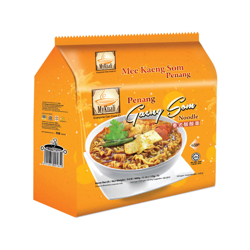 MyKuali Penang Gaeng Som Instant Noodle, 4 packets