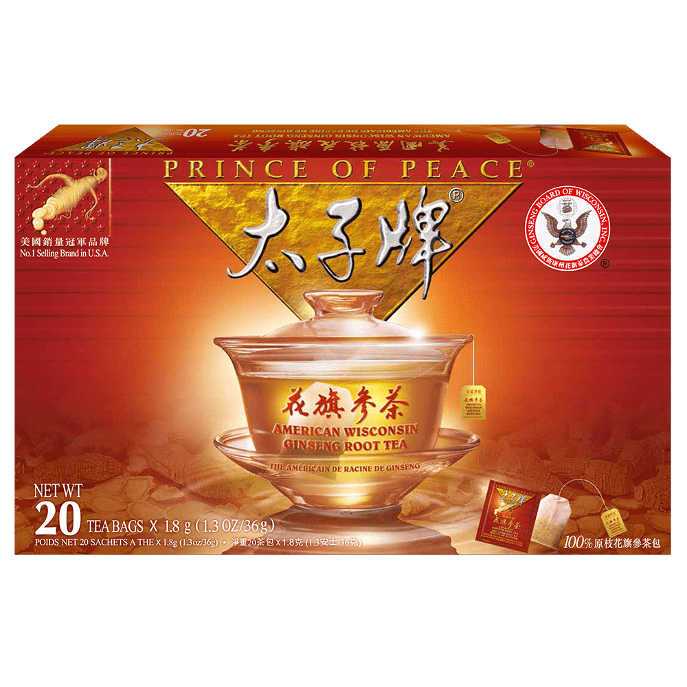 太子牌原枝花旗參茶, 20茶包– Prince of Peace Ent Inc