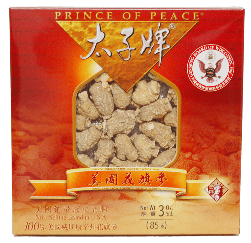 Prince of Peace Wisconsin American Ginseng Medium Round Roots, 3oz