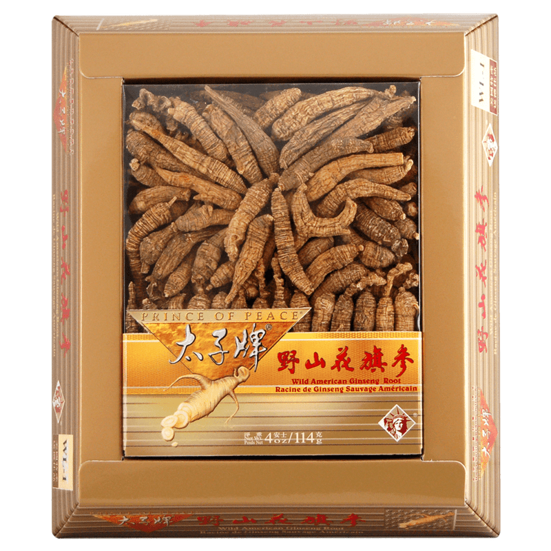 Prince of Peace Wild American Ginseng Small Long Roots, 4oz