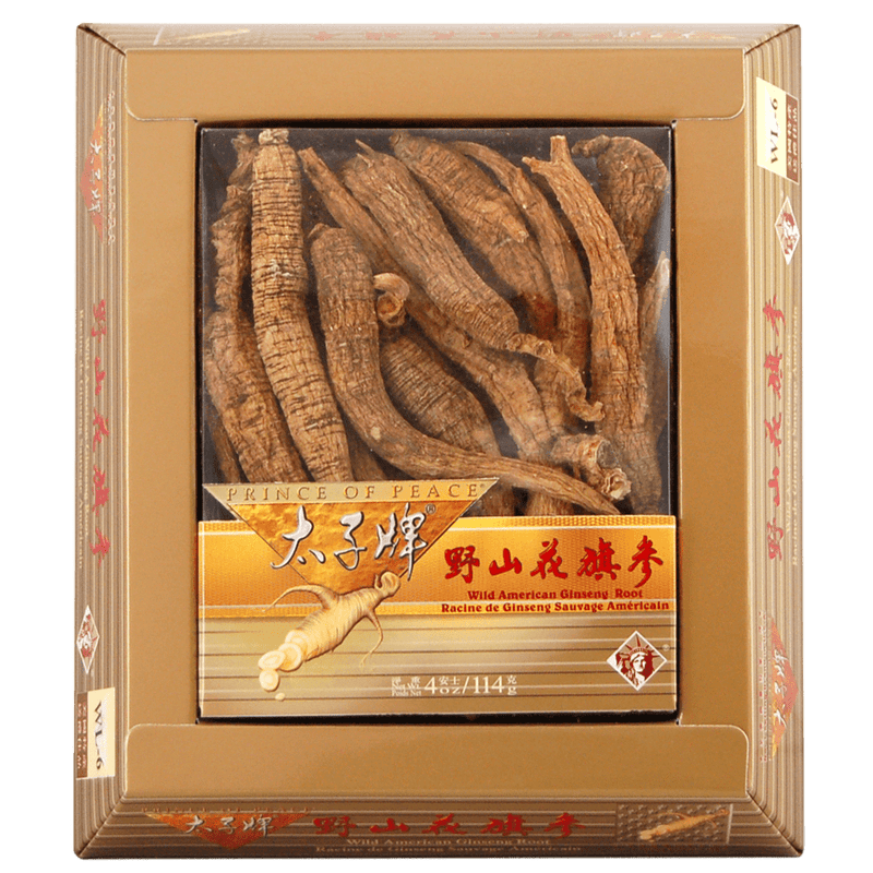 Prince of Peace Wild American Ginseng Jumbo Long Roots, 4oz