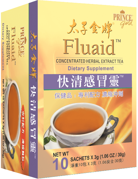Prince Gold Fluaid - Concentrated Herbal Extract Tea box.