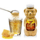 Prince of Peace Honey Crystals, 12 oz with a glass of water.