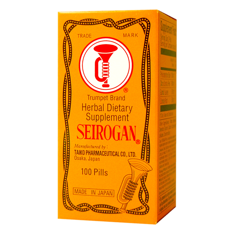 Trumpet Brand Seirogan Herbal Stomach Supplement, 100 pills