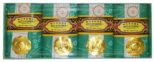 Bee & Flower Jasmine Soap Large, 4.4 oz. (pack of 4 bars)
